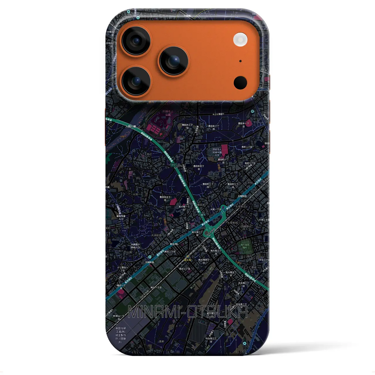 【南大塚（埼玉県）】地図柄iPhoneケース（バックカバータイプ）