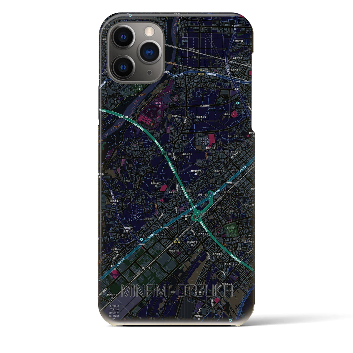 【南大塚（埼玉県）】地図柄iPhoneケース（バックカバータイプ）