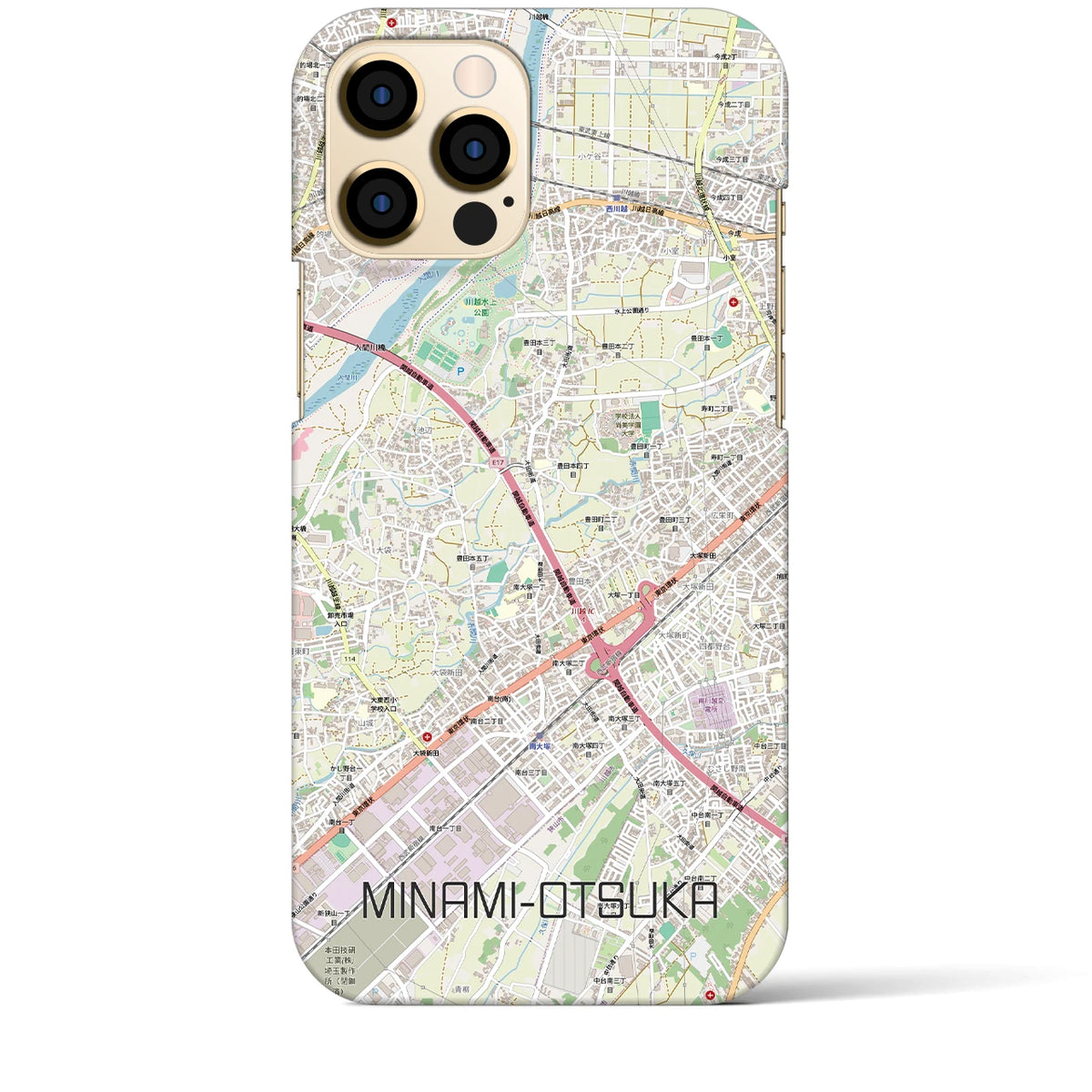 【南大塚（埼玉県）】地図柄iPhoneケース（バックカバータイプ）