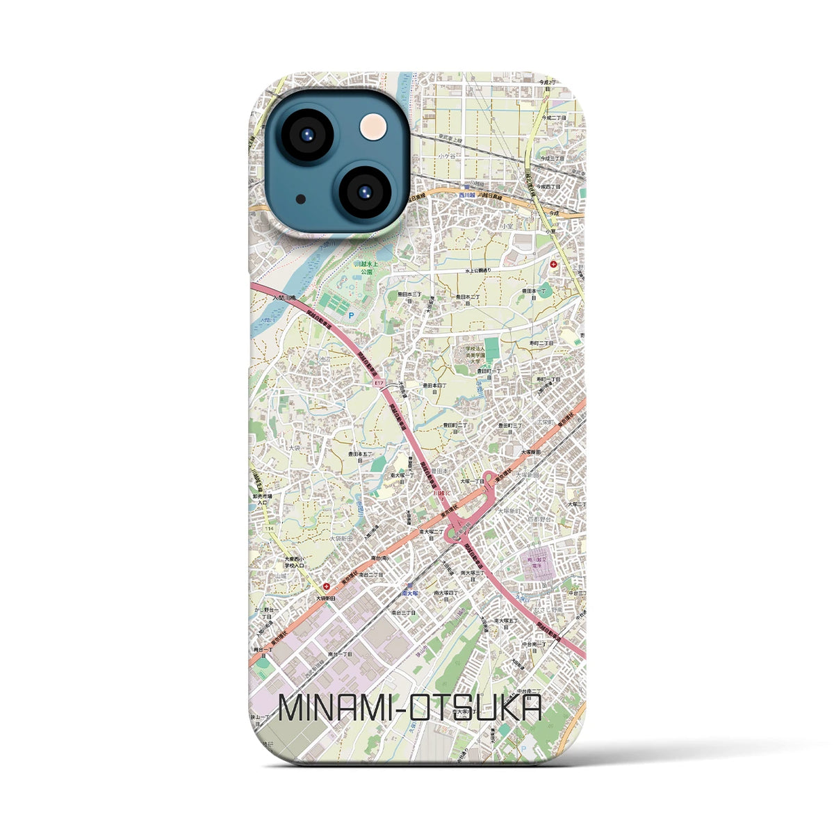 【南大塚（埼玉県）】地図柄iPhoneケース（バックカバータイプ）
