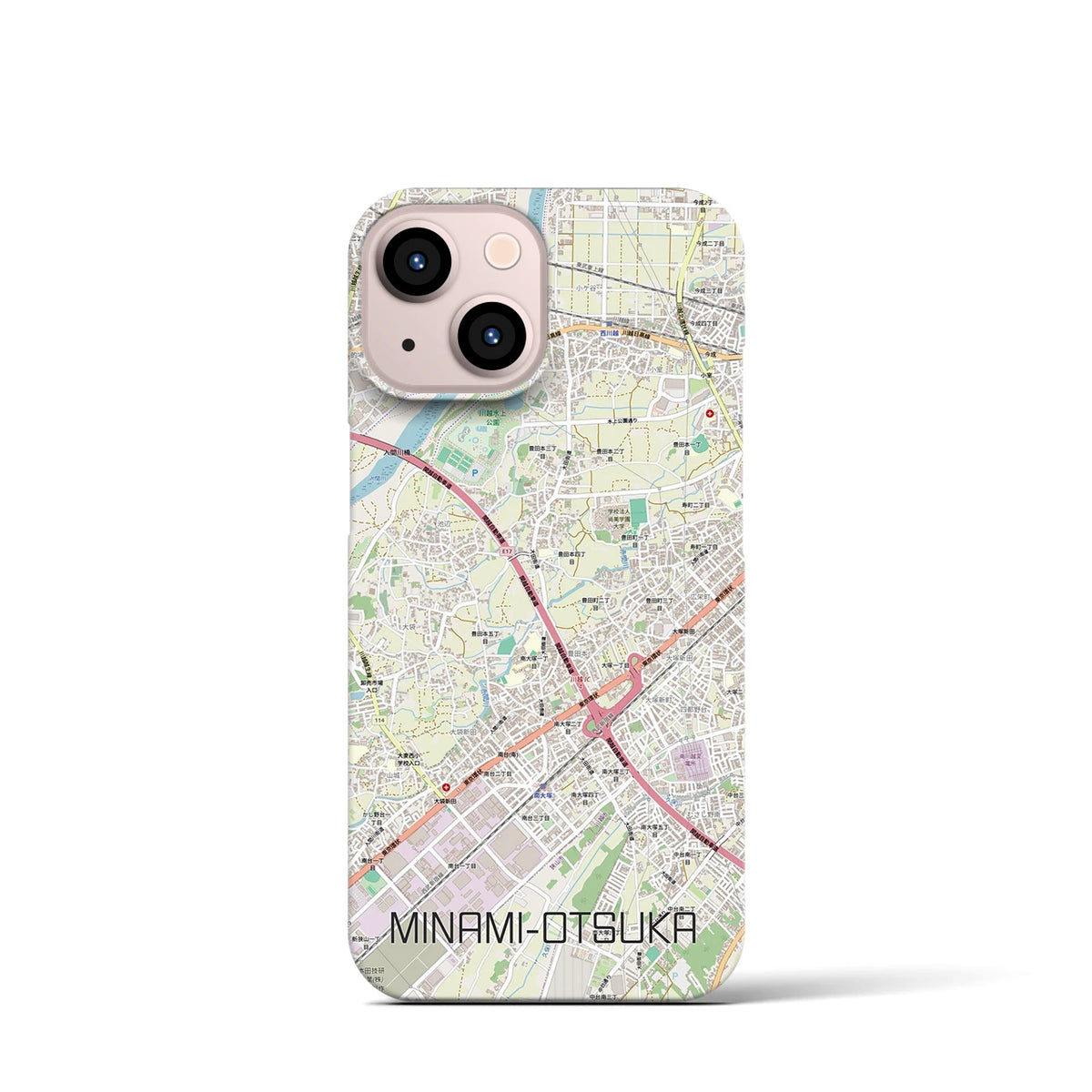【南大塚（埼玉県）】地図柄iPhoneケース（バックカバータイプ）