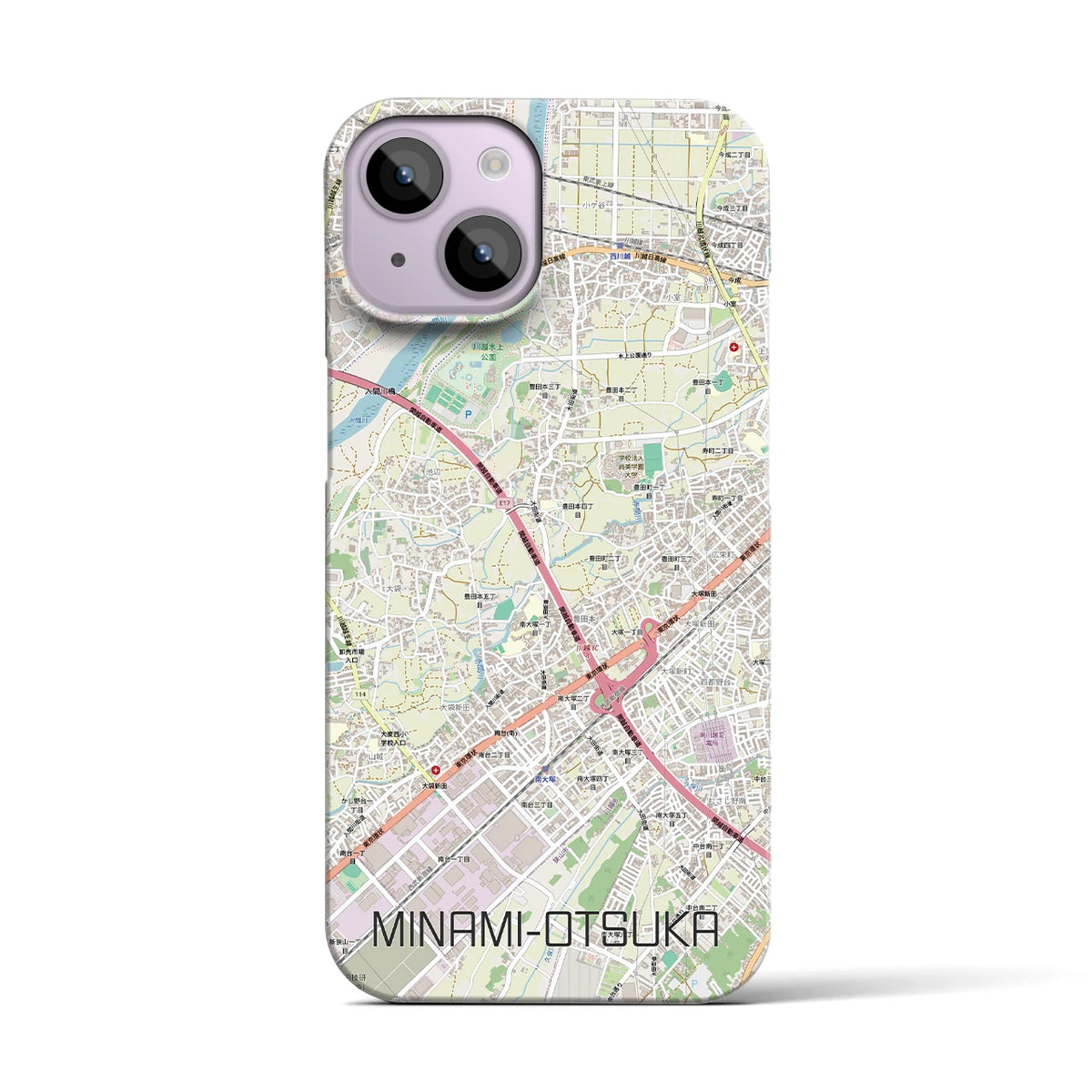 【南大塚（埼玉県）】地図柄iPhoneケース（バックカバータイプ）