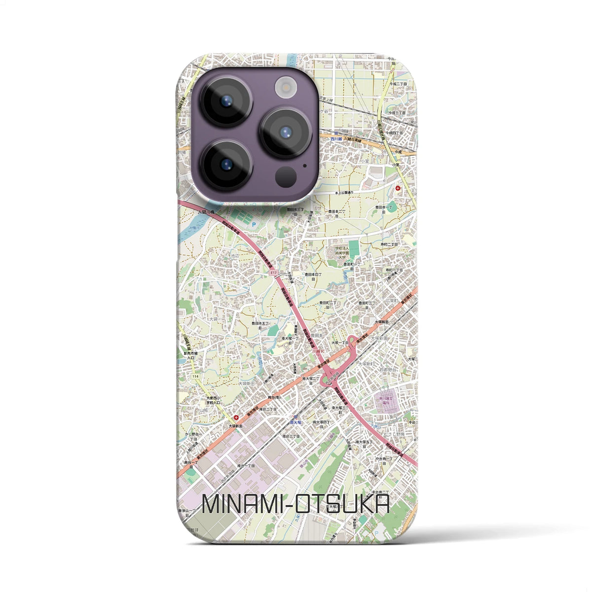 【南大塚（埼玉県）】地図柄iPhoneケース（バックカバータイプ）