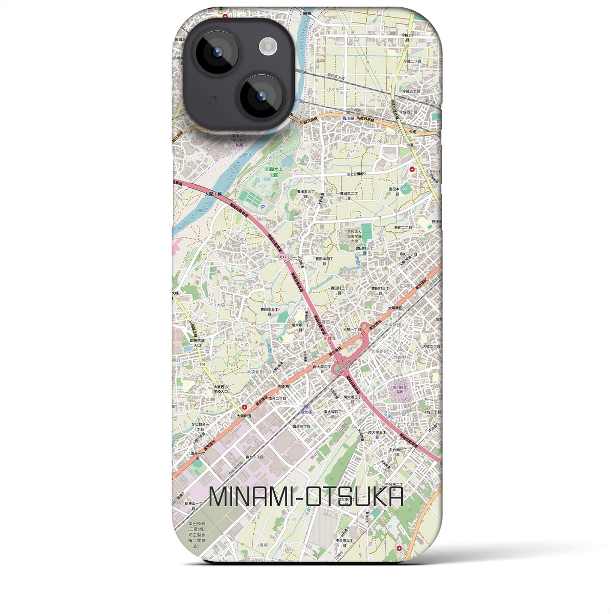 【南大塚（埼玉県）】地図柄iPhoneケース（バックカバータイプ）