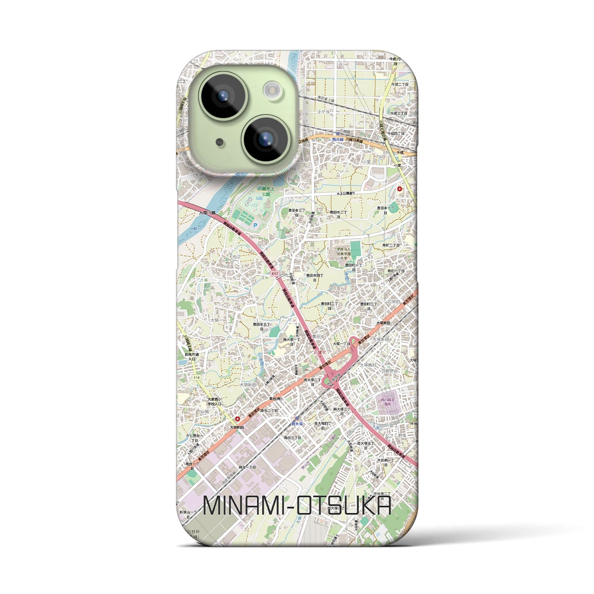 【南大塚（埼玉県）】地図柄iPhoneケース（バックカバータイプ）