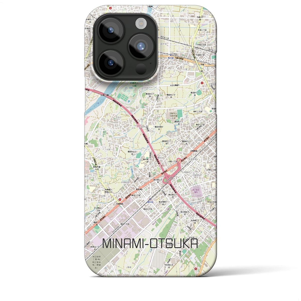 【南大塚（埼玉県）】地図柄iPhoneケース（バックカバータイプ）