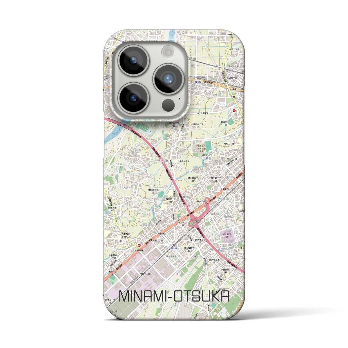 【南大塚（埼玉県）】地図柄iPhoneケース（バックカバータイプ）