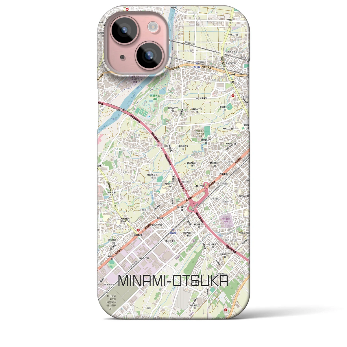 【南大塚（埼玉県）】地図柄iPhoneケース（バックカバータイプ）