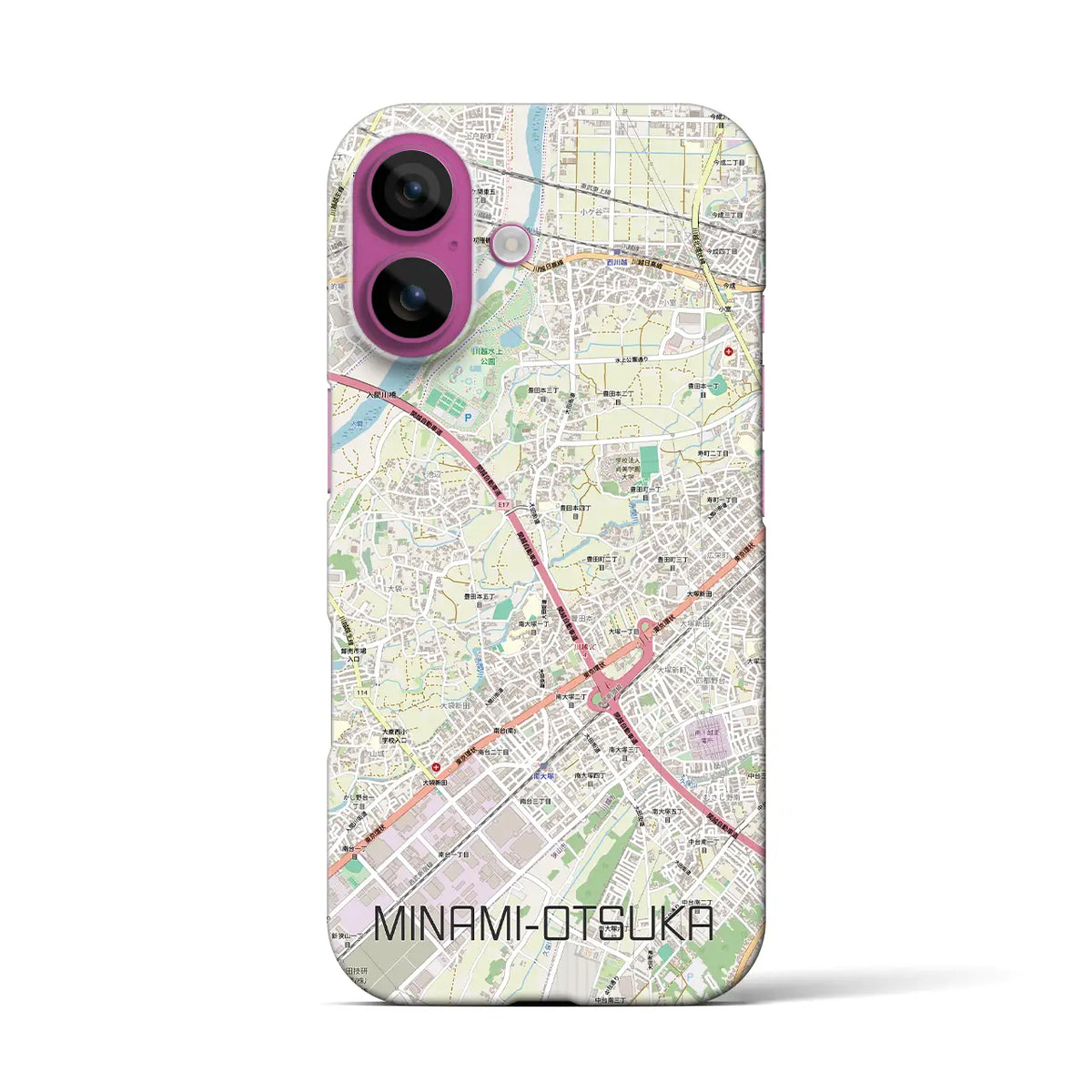 【南大塚（埼玉県）】地図柄iPhoneケース（バックカバータイプ）