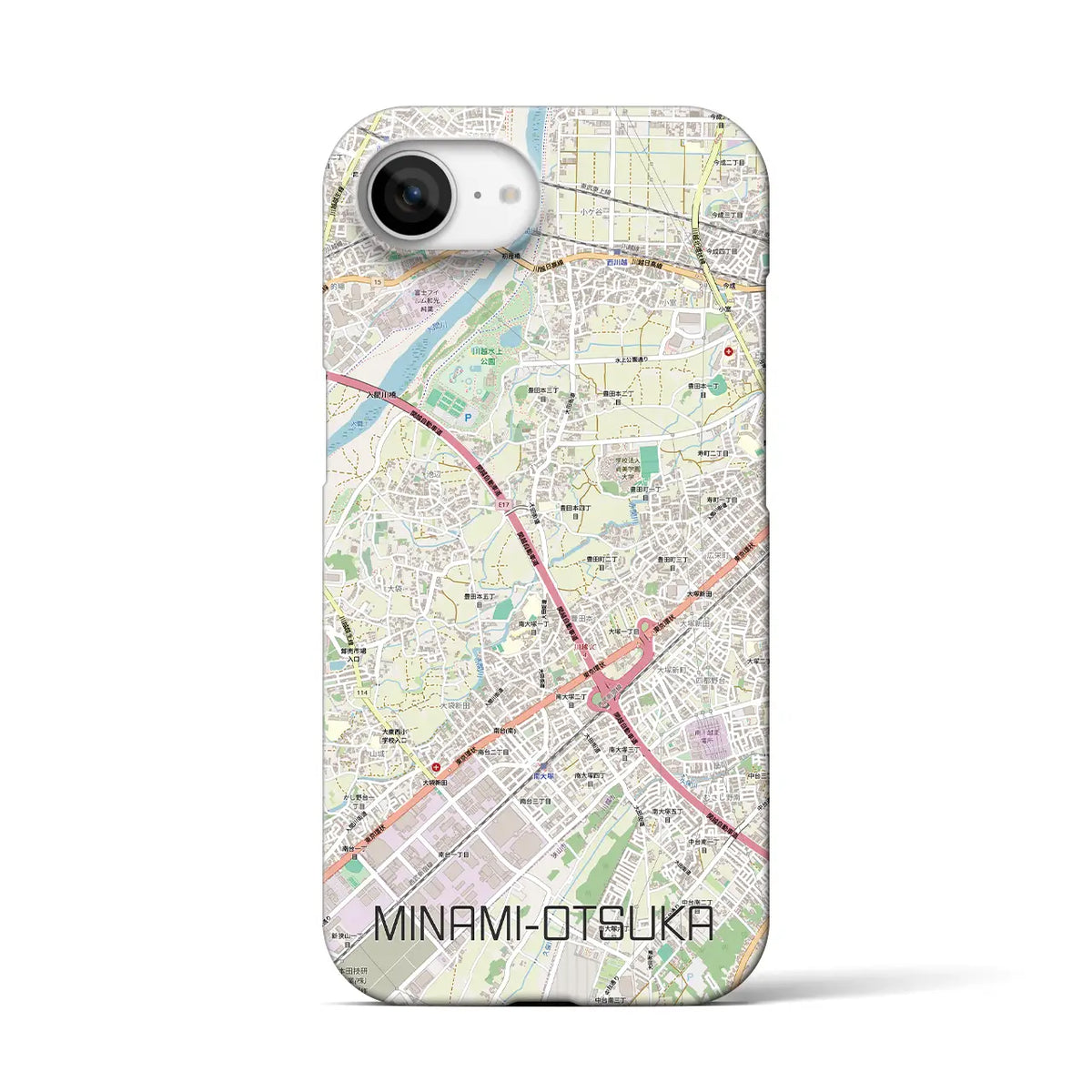 【南大塚（埼玉県）】地図柄iPhoneケース（バックカバータイプ）