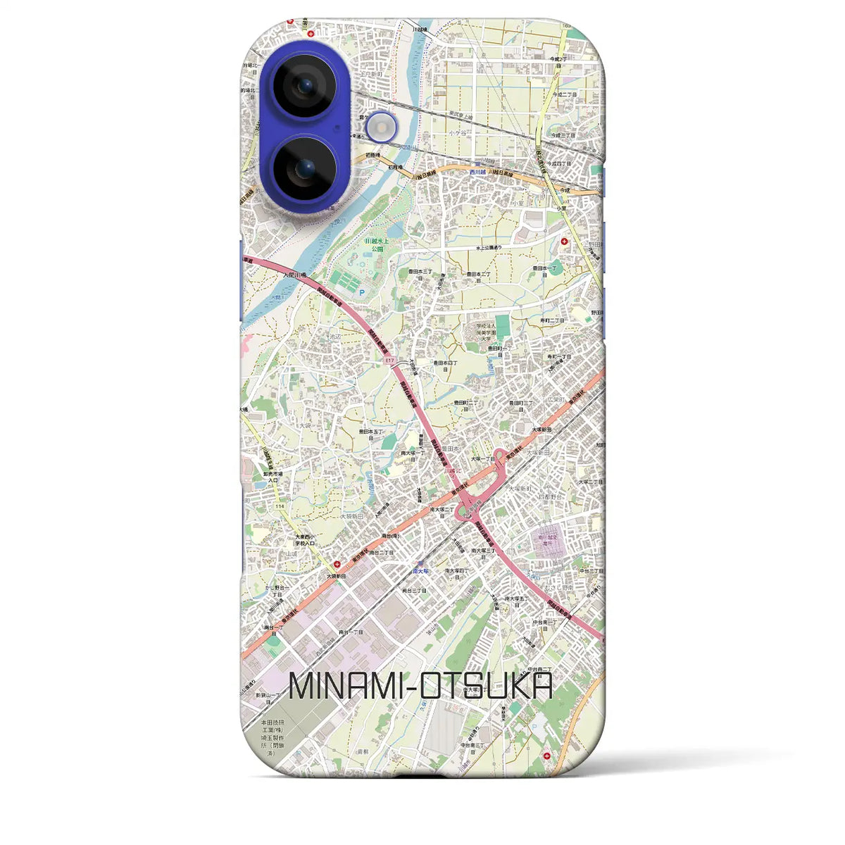 【南大塚（埼玉県）】地図柄iPhoneケース（バックカバータイプ）