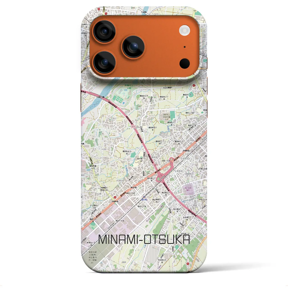 【南大塚（埼玉県）】地図柄iPhoneケース（バックカバータイプ）ナチュラル・iPhone 17 Pro Max 用