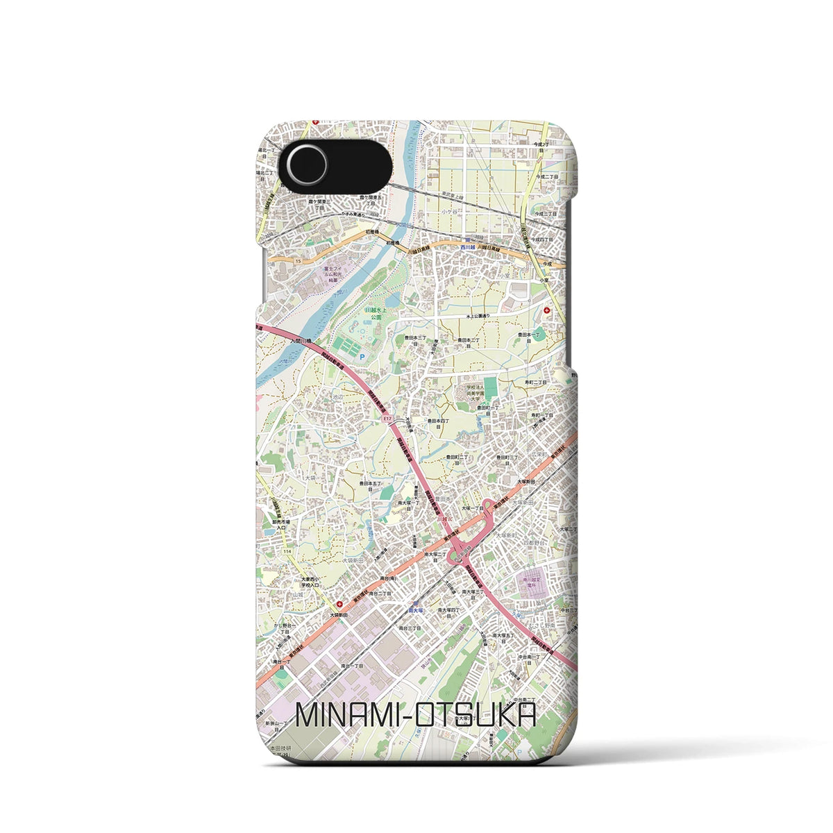 【南大塚（埼玉県）】地図柄iPhoneケース（バックカバータイプ）