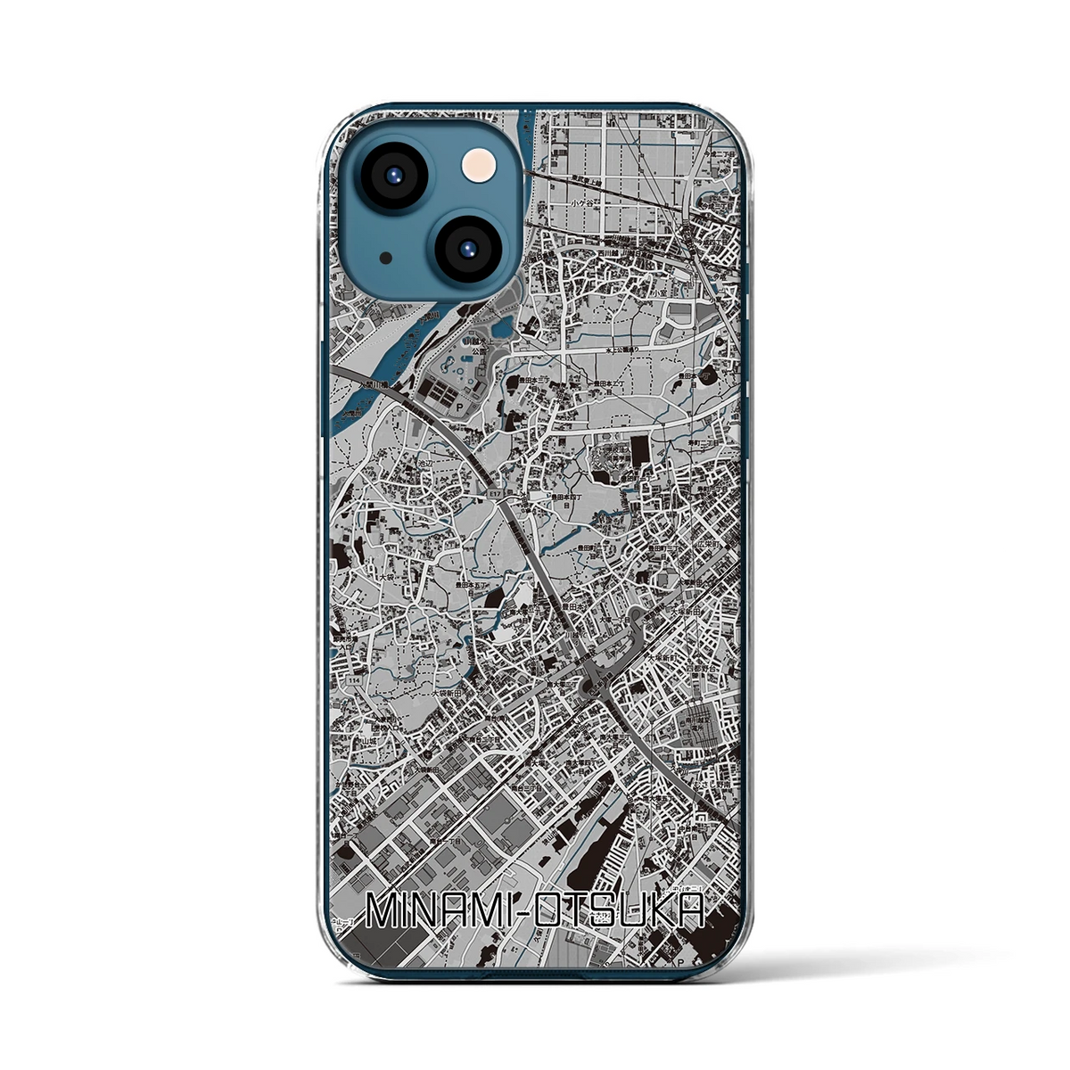 【南大塚（埼玉県）】地図柄iPhoneケース（クリアタイプ）