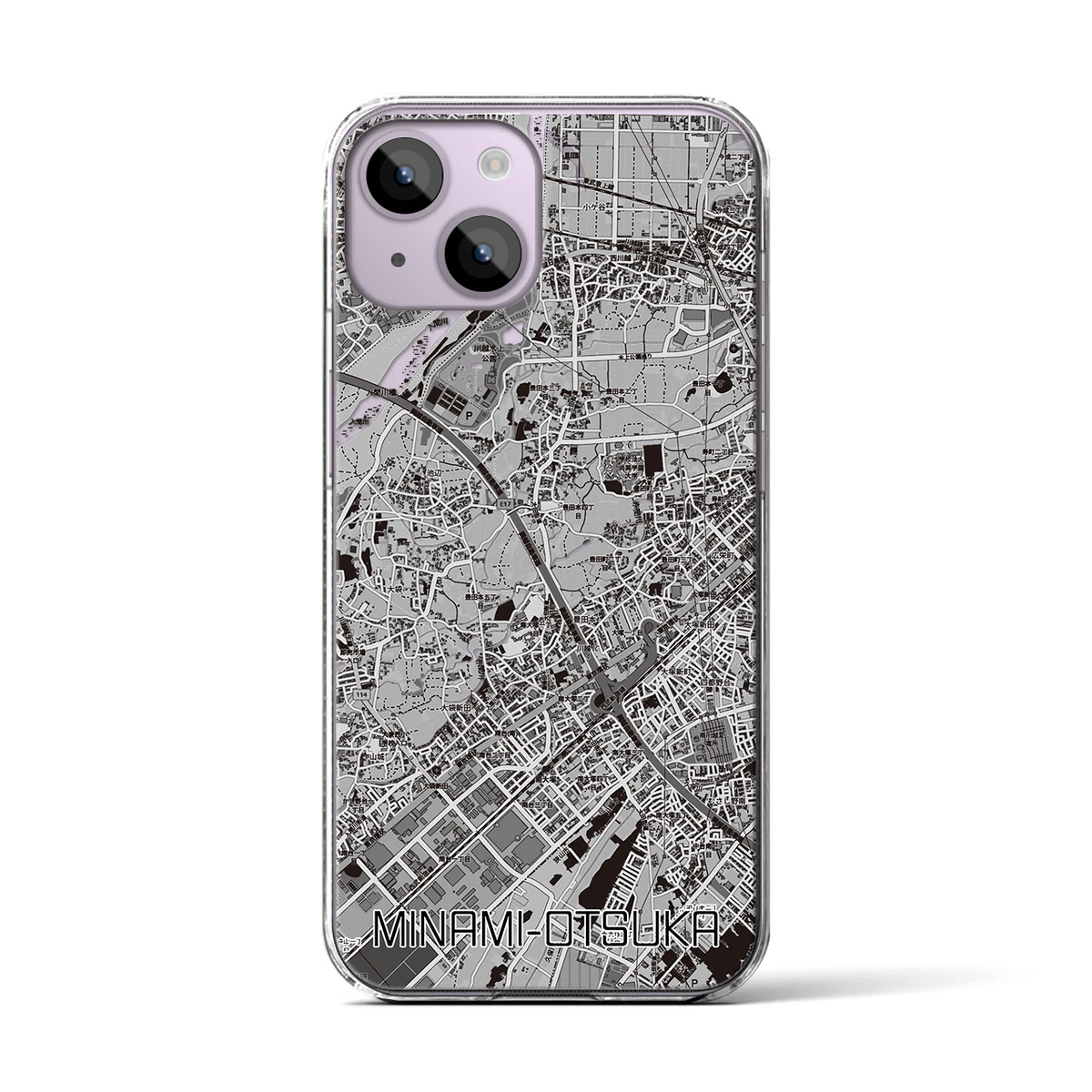 【南大塚（埼玉県）】地図柄iPhoneケース（クリアタイプ）