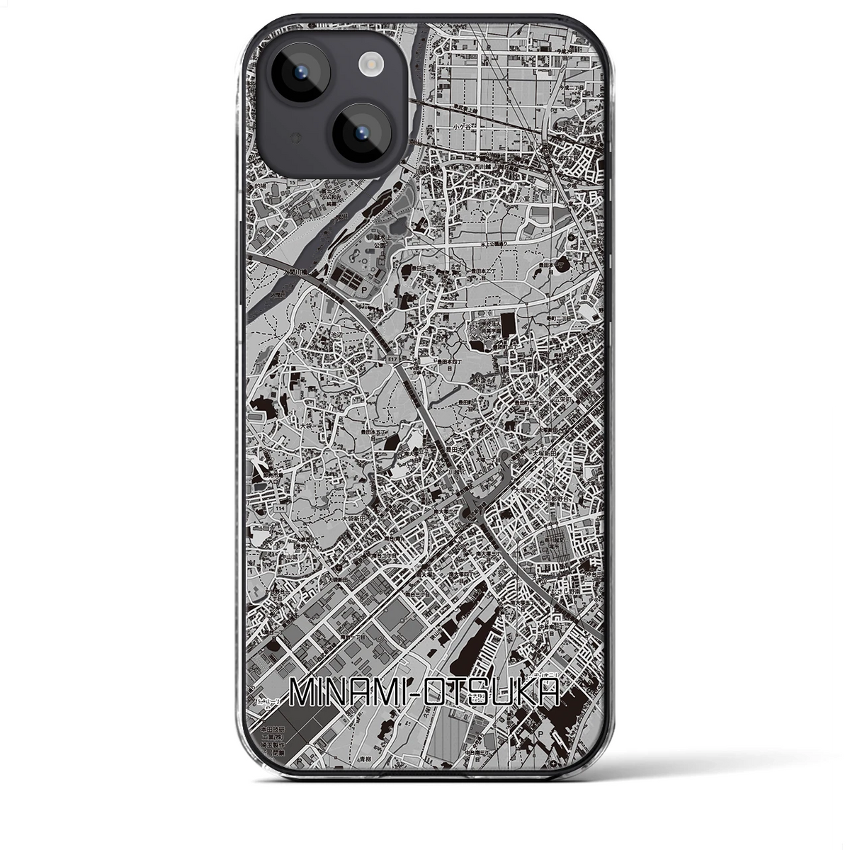 【南大塚（埼玉県）】地図柄iPhoneケース（クリアタイプ）