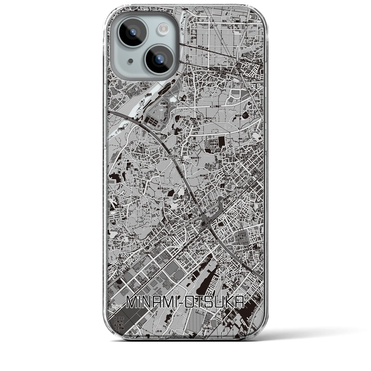 【南大塚（埼玉県）】地図柄iPhoneケース（クリアタイプ）