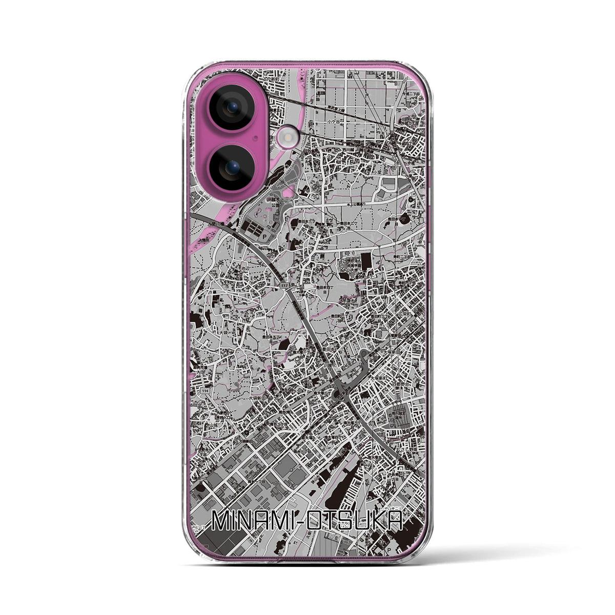 【南大塚（埼玉県）】地図柄iPhoneケース（クリアタイプ）