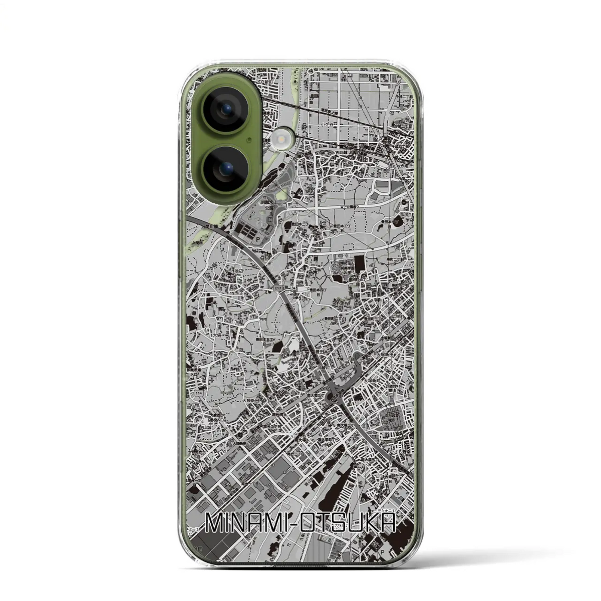 【南大塚（埼玉県）】地図柄iPhoneケース（クリアタイプ）