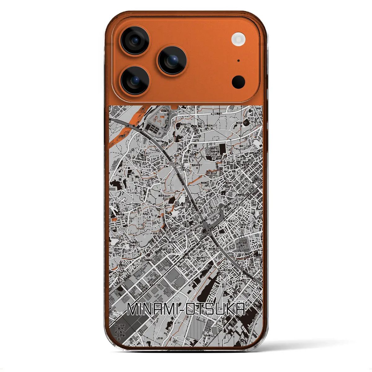 【南大塚（埼玉県）】地図柄iPhoneケース（クリアタイプ）