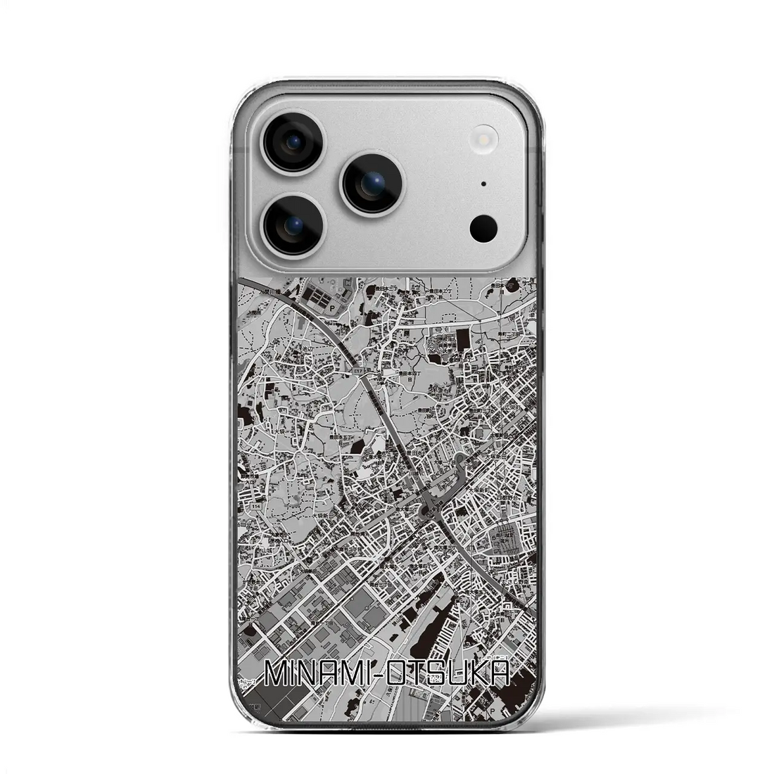【南大塚(埼玉県)】地図柄iPhoneケース(クリアタイプ)モノトーン・iPhone 17 Pro Max 用