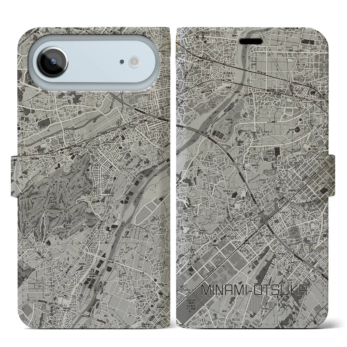 【南大塚（埼玉県）】地図柄iPhoneケース（手帳タイプ）