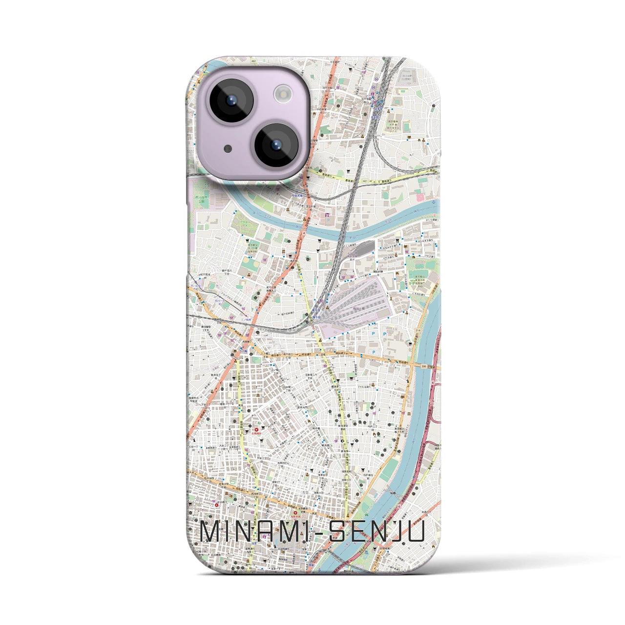 【南千住（東京都）】地図柄iPhoneケース（バックカバータイプ）