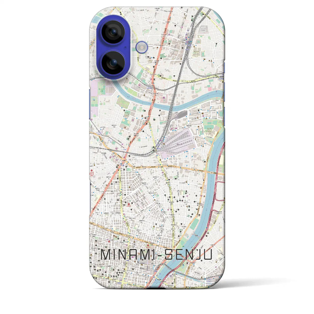 【南千住(東京都)】地図柄iPhoneケース(バックカバータイプ)ナチュラル・iPhone 16 Pro Max 用