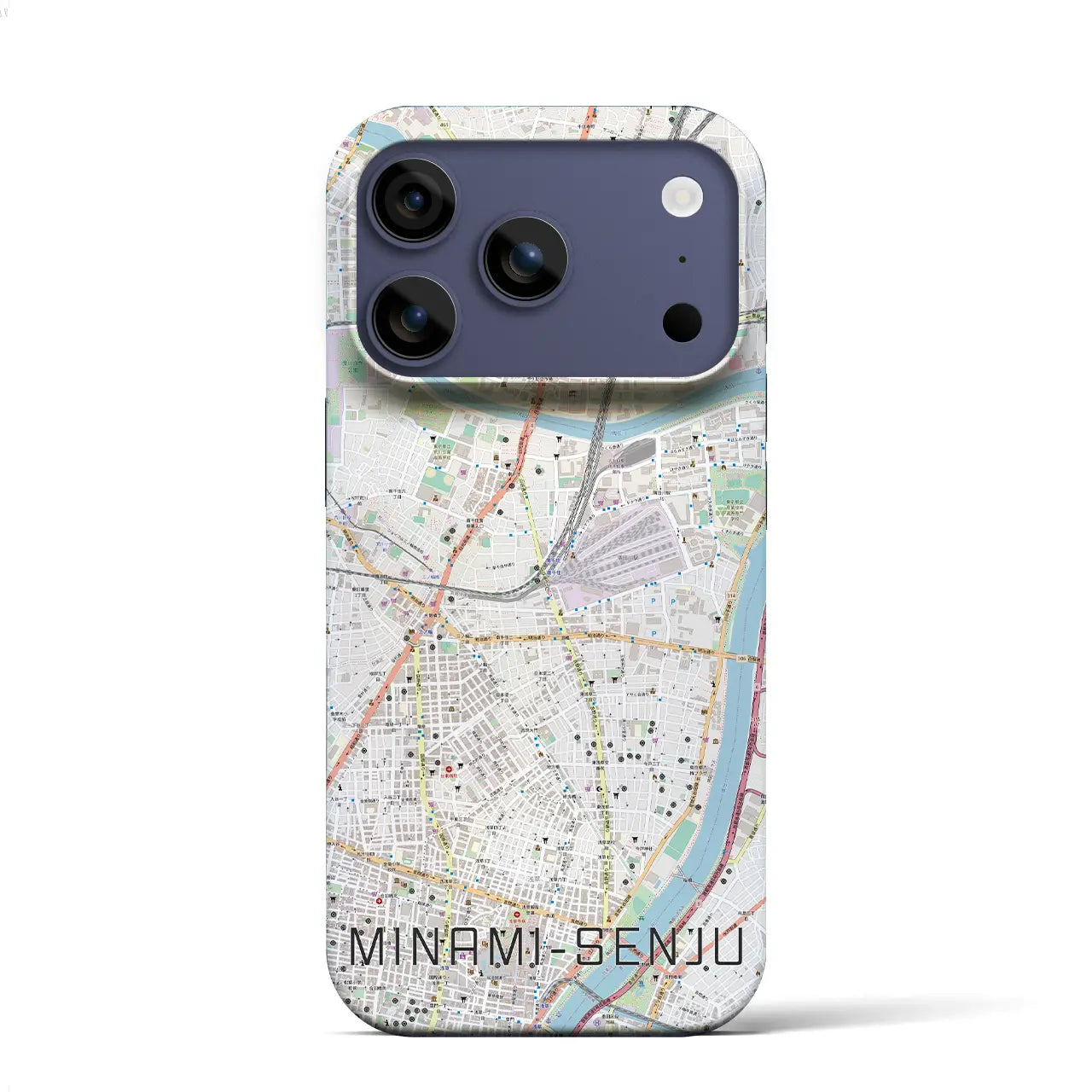 【南千住（東京都）】地図柄iPhoneケース（バックカバータイプ）