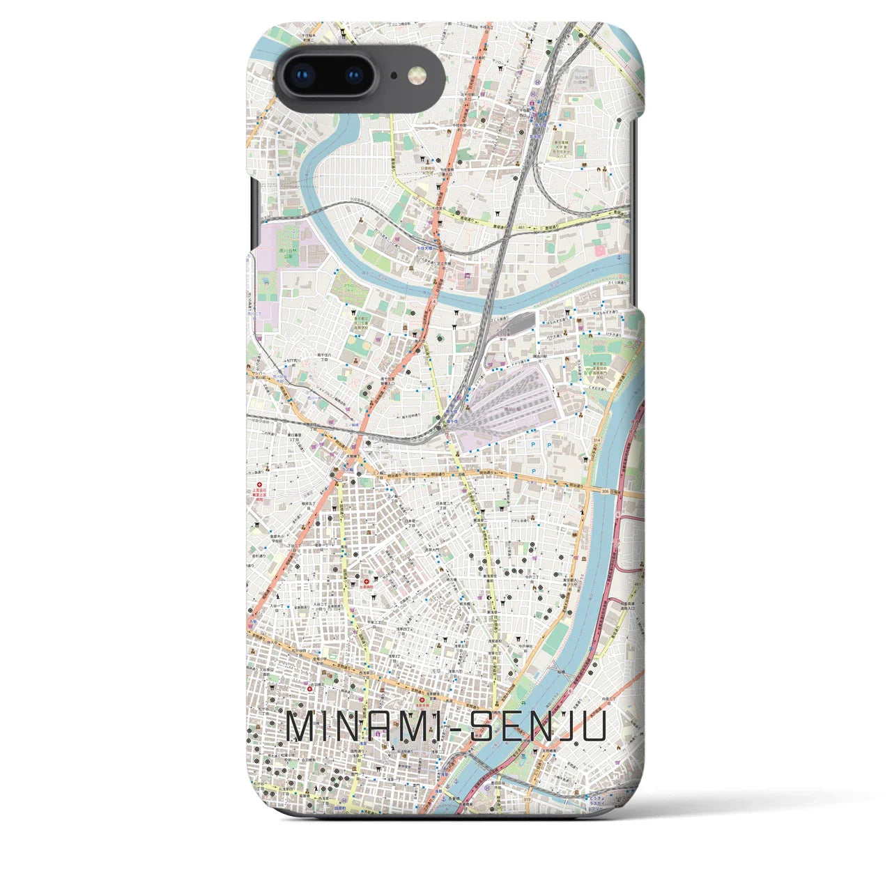 【南千住（東京都）】地図柄iPhoneケース（バックカバータイプ）