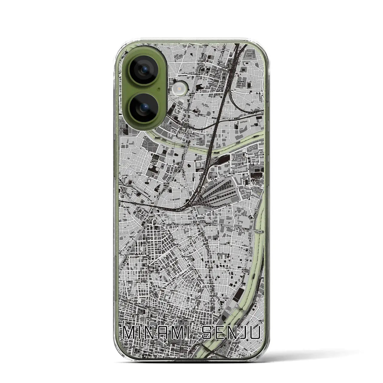 【南千住（東京都）】地図柄iPhoneケース（クリアタイプ）