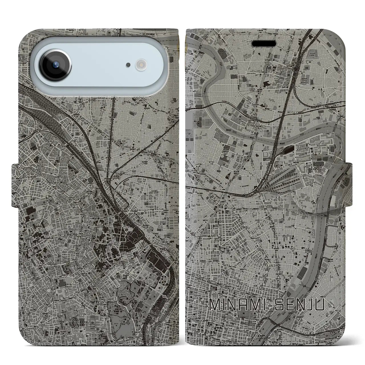 【南千住（東京都）】地図柄iPhoneケース（手帳タイプ）