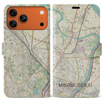 【南千住（東京都）】地図柄iPhoneケース（手帳タイプ）