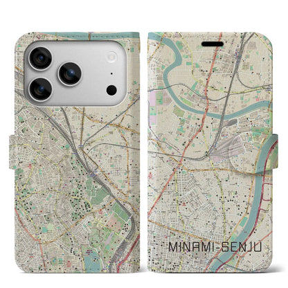 【南千住（東京都）】地図柄iPhoneケース（手帳タイプ）