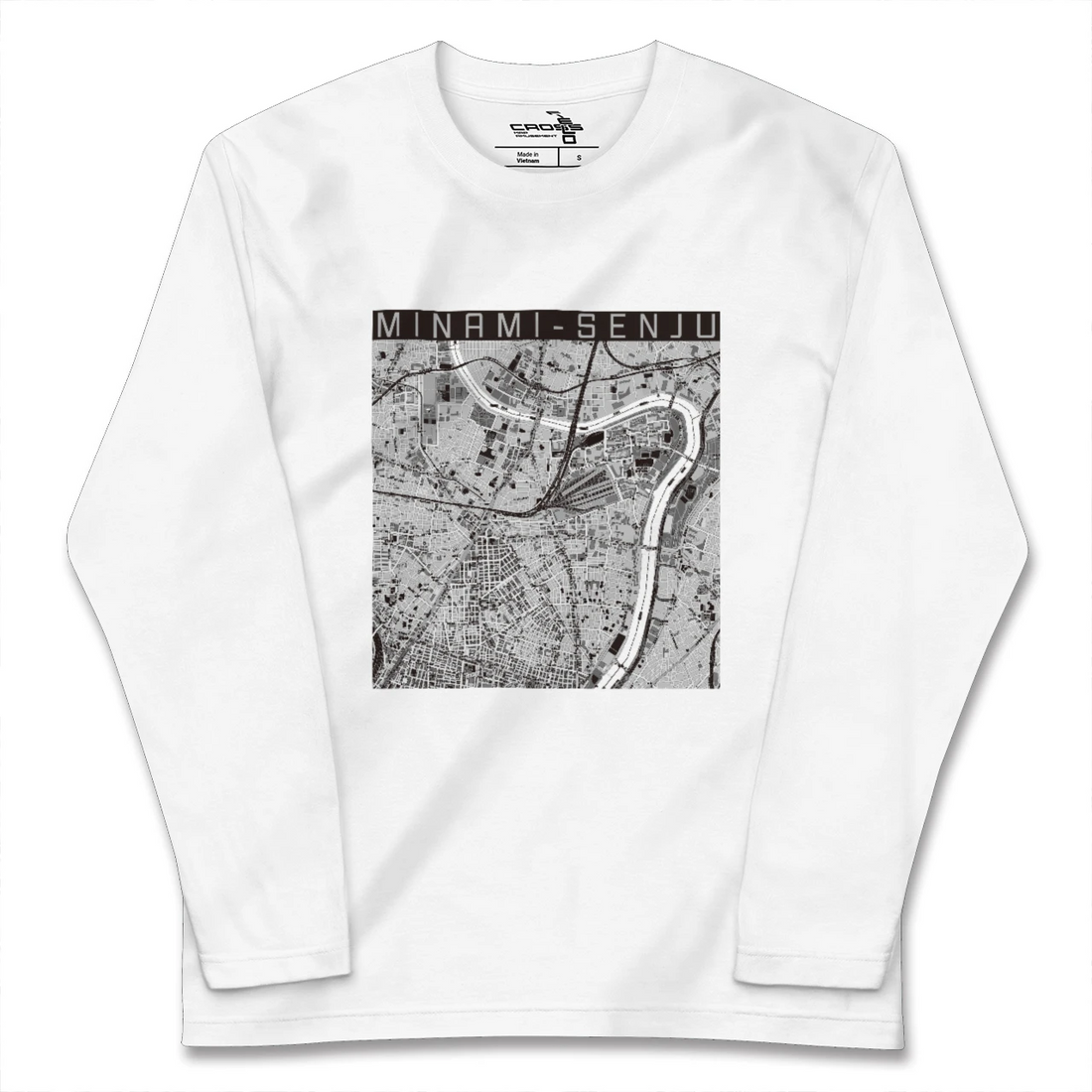 【南千住(東京都)】地図柄ロングスリーブTシャツ