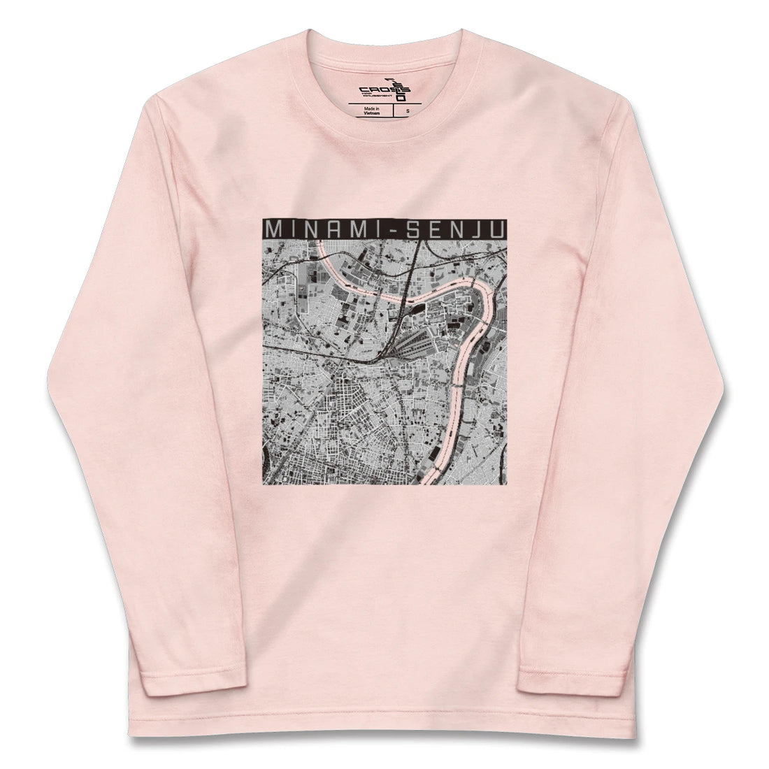 【南千住(東京都)】地図柄ロングスリーブTシャツ