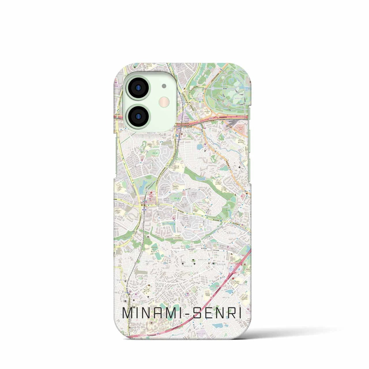 【南千里（大阪府）】地図柄iPhoneケース（バックカバータイプ）