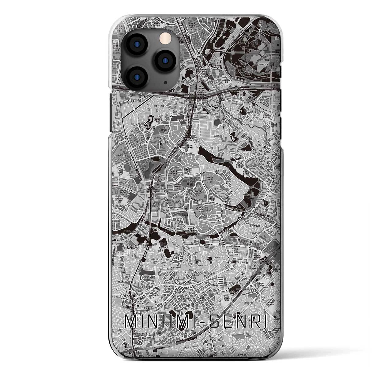 【南千里（大阪府）】地図柄iPhoneケース（クリアタイプ）