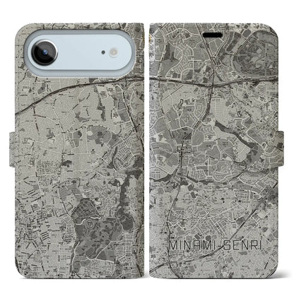 【南千里（大阪府）】地図柄iPhoneケース（手帳タイプ）