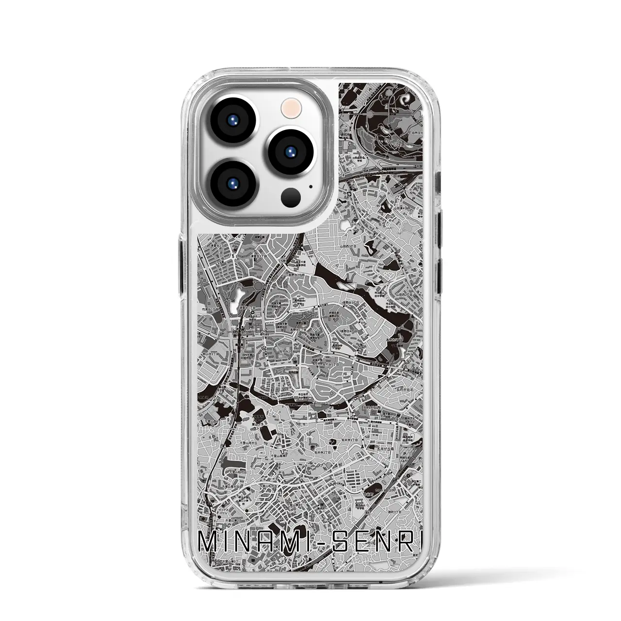 【南千里（大阪府）】地図柄iPhoneケース（MagSafeタイプ）