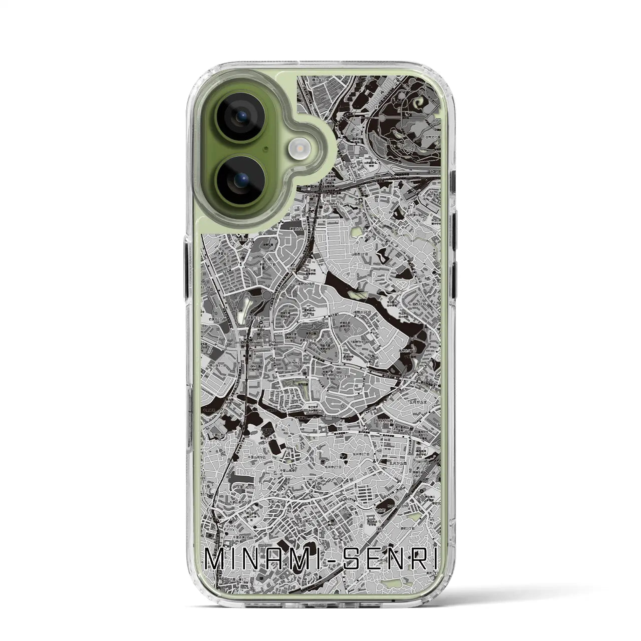 【南千里（大阪府）】地図柄iPhoneケース（MagSafeタイプ）