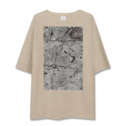 【南千里（大阪府）】地図柄ビッグシルエットTシャツ
