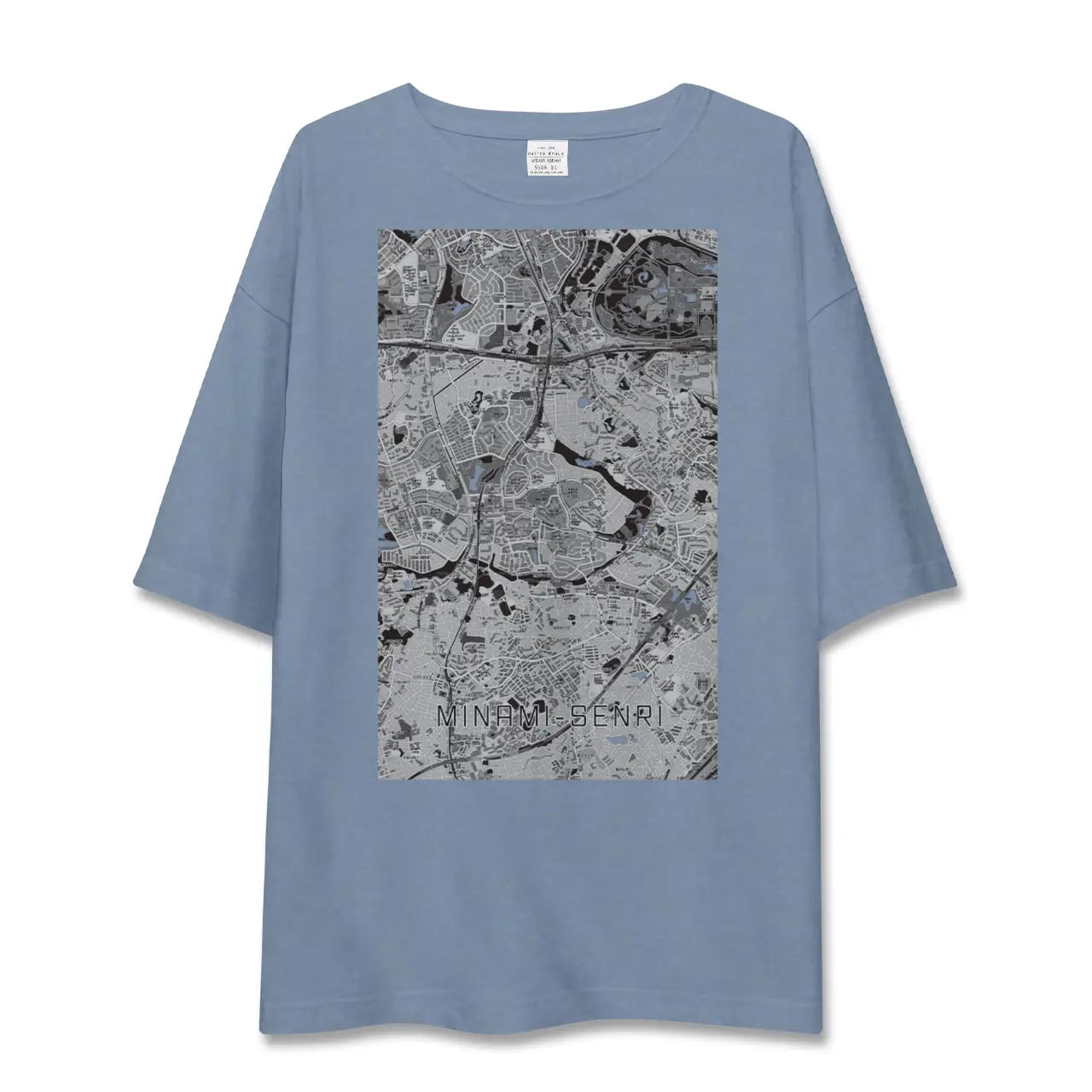 【南千里（大阪府）】地図柄ビッグシルエットTシャツ
