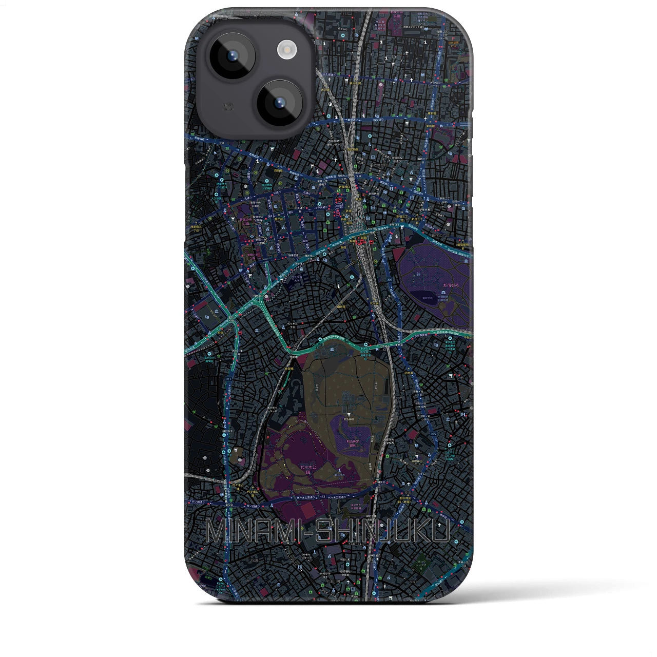 【南新宿（東京都）】地図柄iPhoneケース（バックカバータイプ）