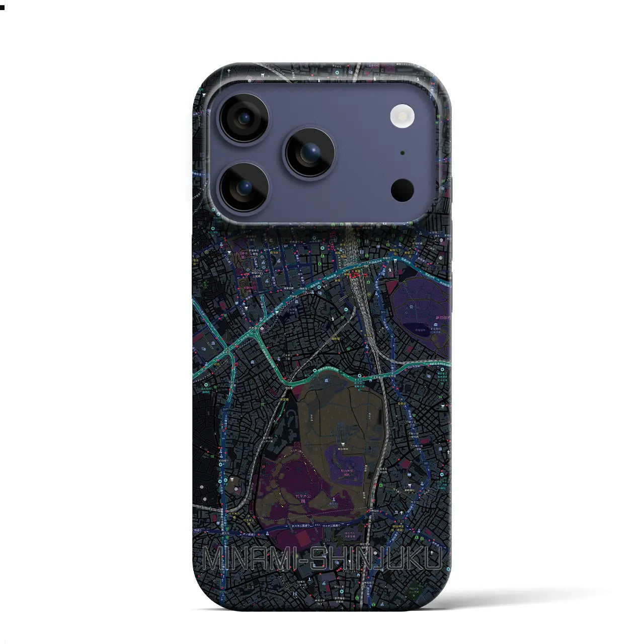 【南新宿（東京都）】地図柄iPhoneケース（バックカバータイプ）