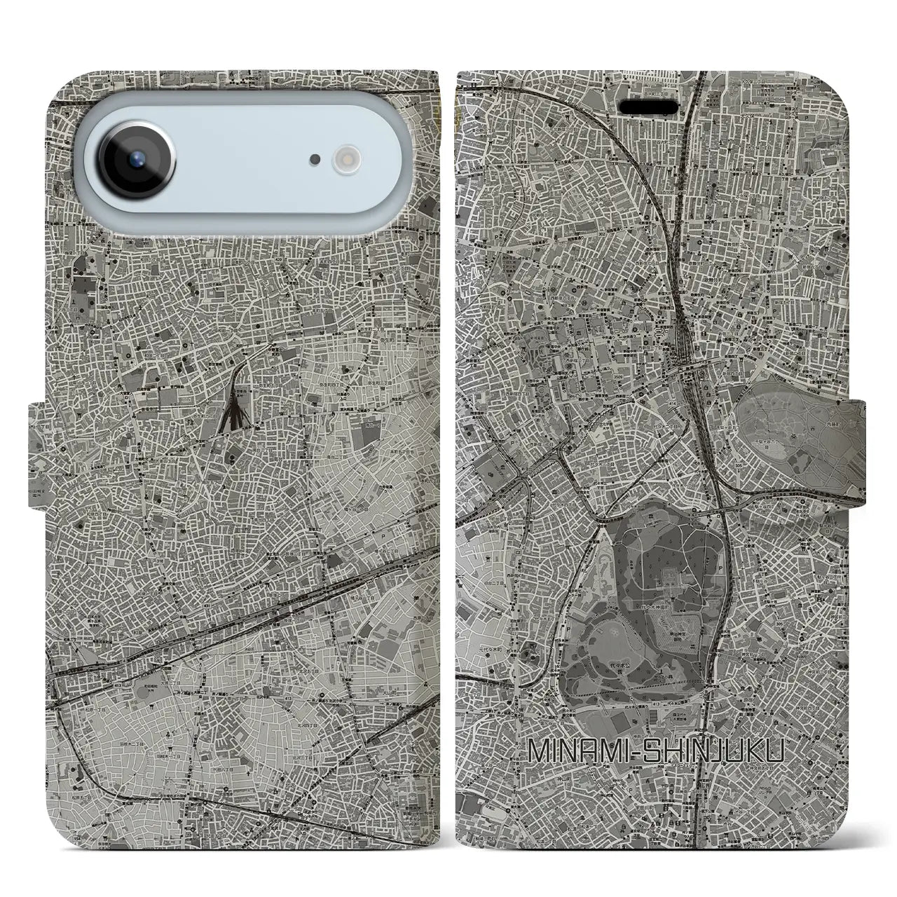 【南新宿（東京都）】地図柄iPhoneケース（手帳タイプ）