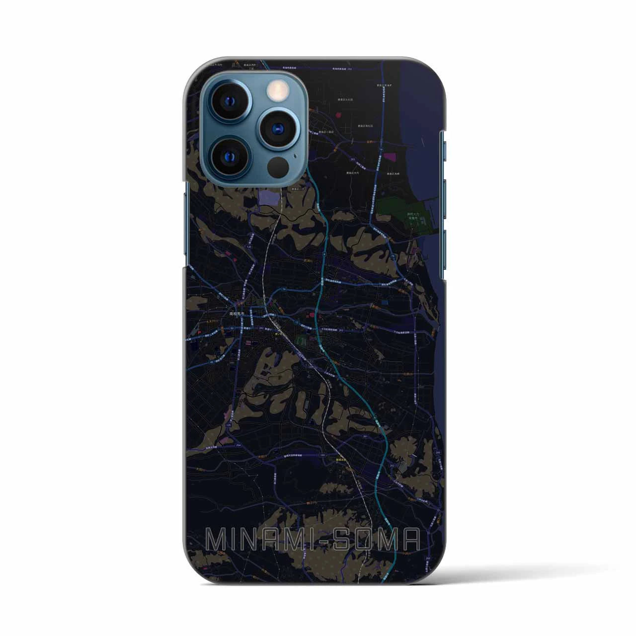 【南相馬（福島県）】地図柄iPhoneケース（バックカバータイプ）