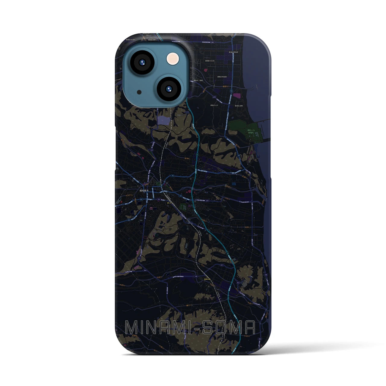 【南相馬（福島県）】地図柄iPhoneケース（バックカバータイプ）