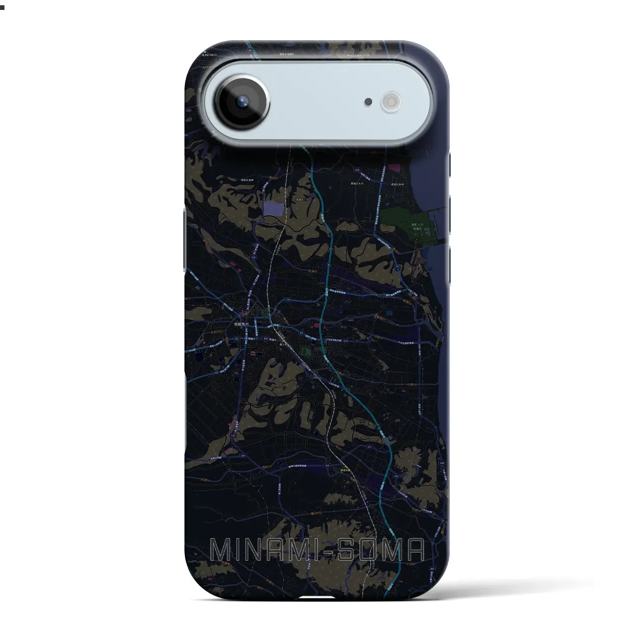 【南相馬（福島県）】地図柄iPhoneケース（バックカバータイプ）