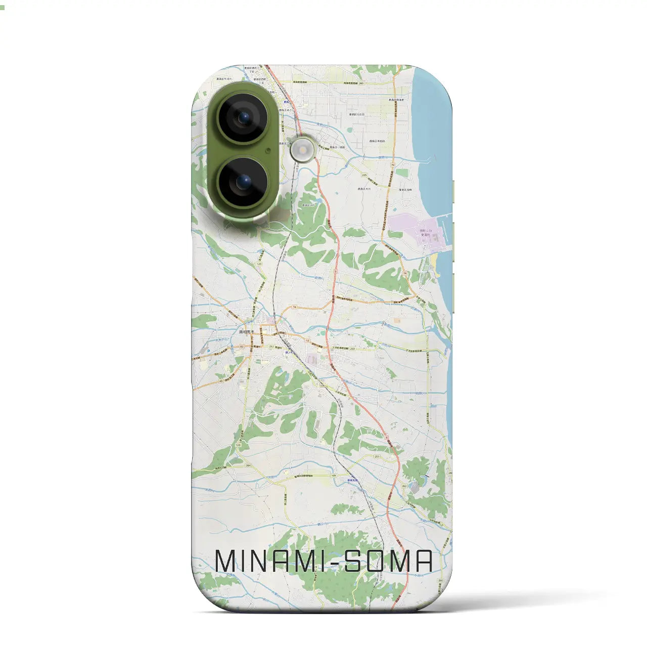 【南相馬（福島県）】地図柄iPhoneケース（バックカバータイプ）